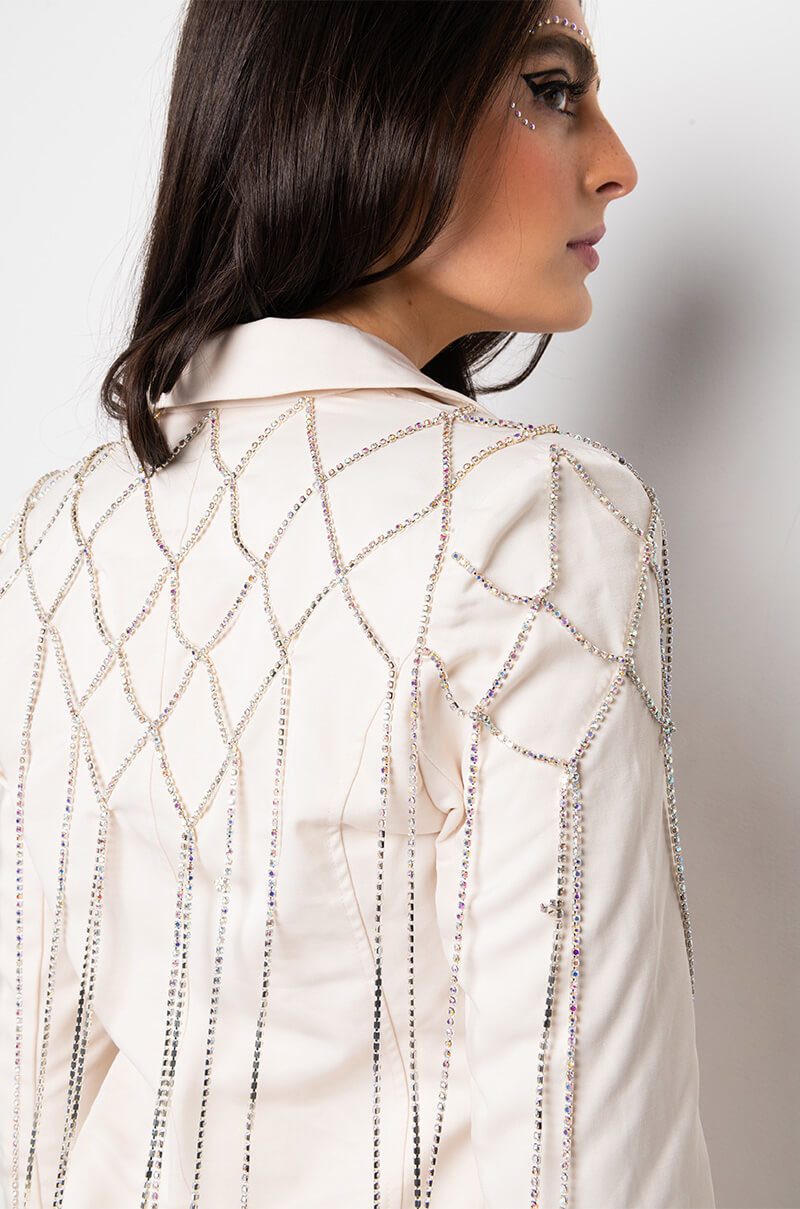 DRIPPING WITH GLITTER SPRING TRENCH