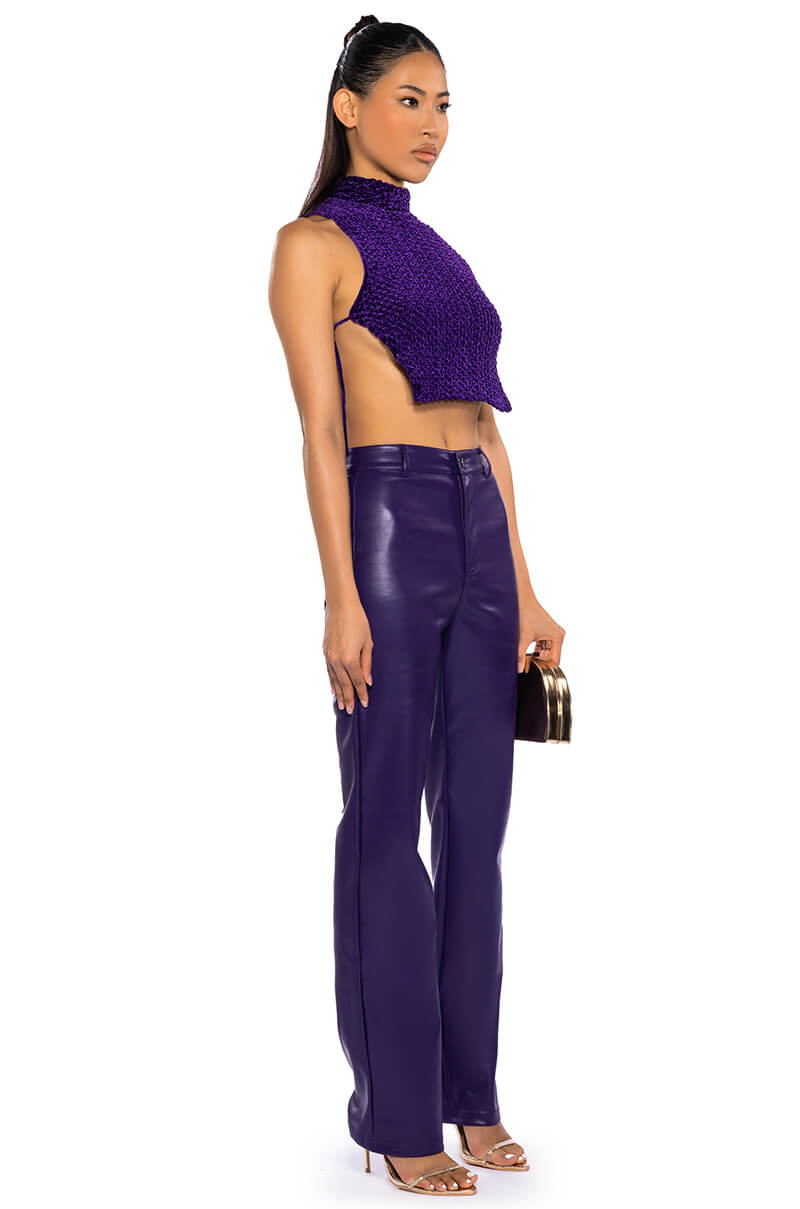 ECHO SMOCKED VELVET SLEEVELESS TOP