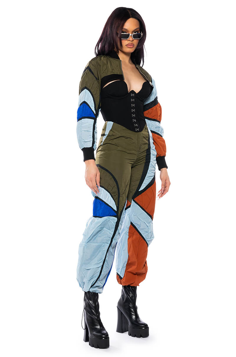 ENJOY THE RIDE MULTICOLORED RUCHED PANTS