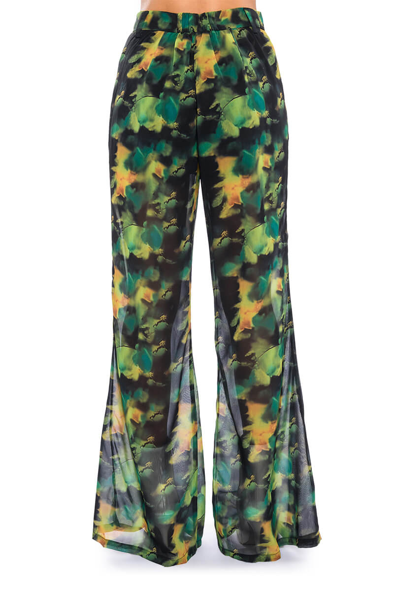 ESCAPE THE ORDINARY PRINTED FLARE TROUSER