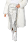 ESME SILVER METALLIC SKIRT