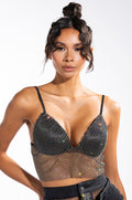 EUPHORIA RHINESTONE MESH BRALETTE