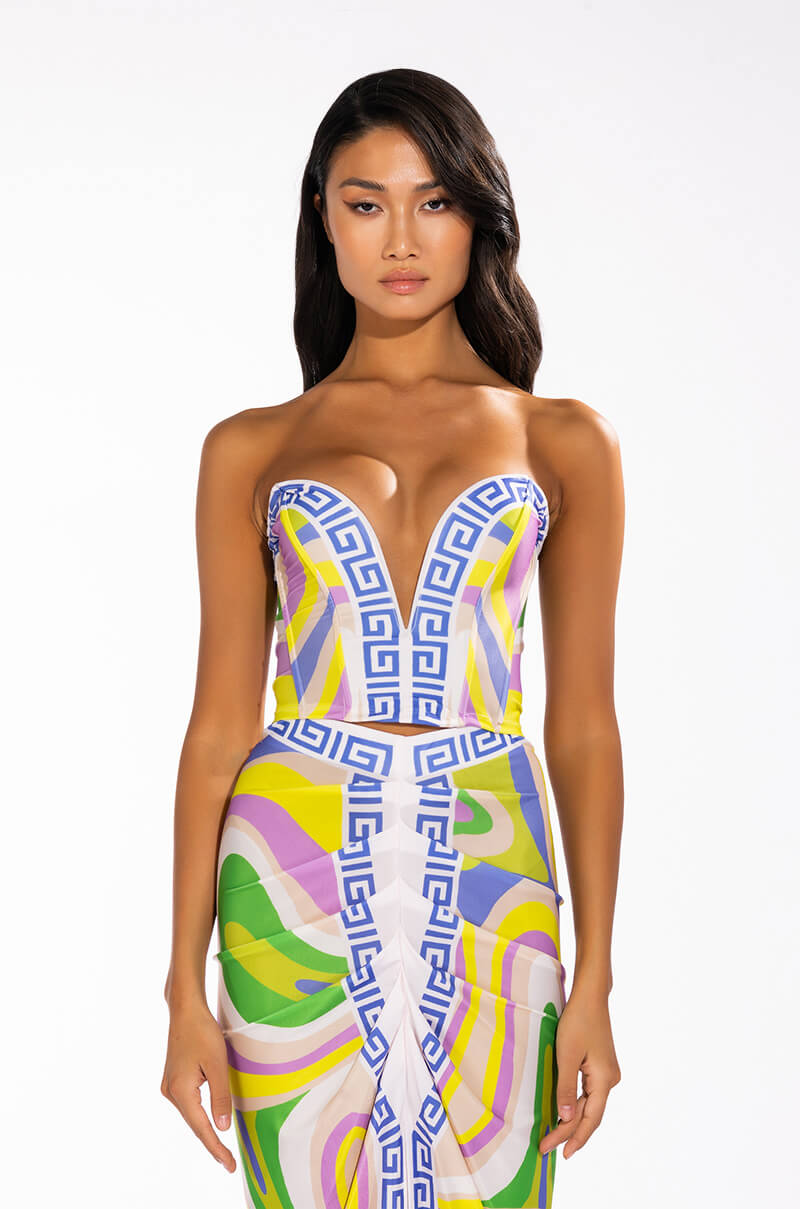 EMILEE DEEP V CORSET TOP