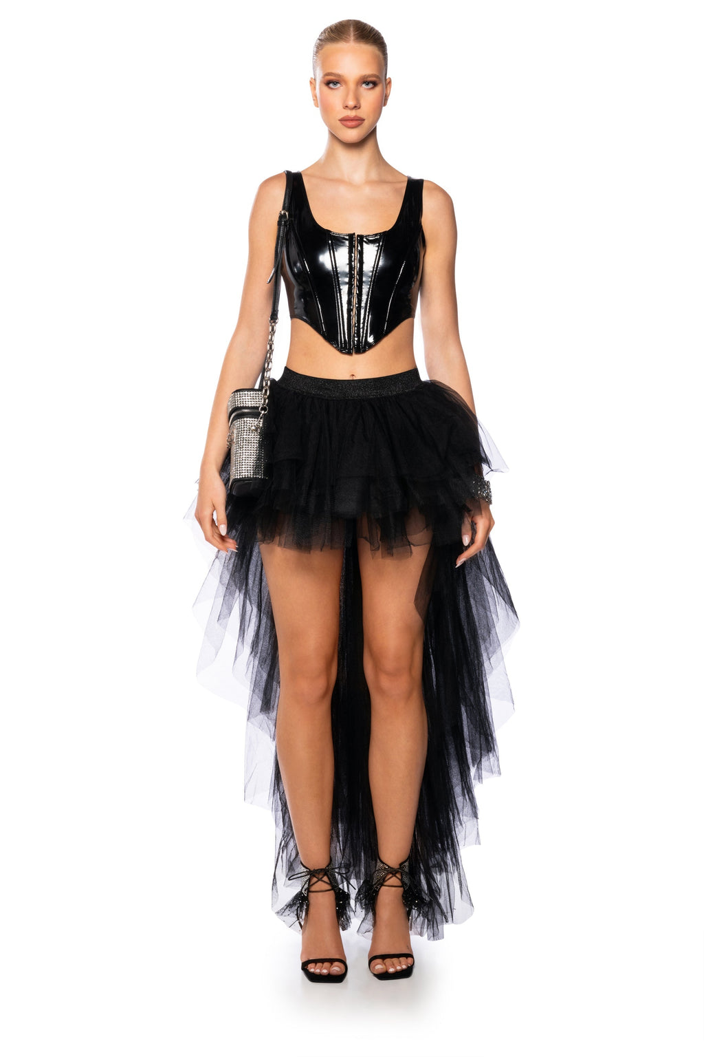 EYES ON THE PRIZE HIGH LOW TULLE SKIRT
