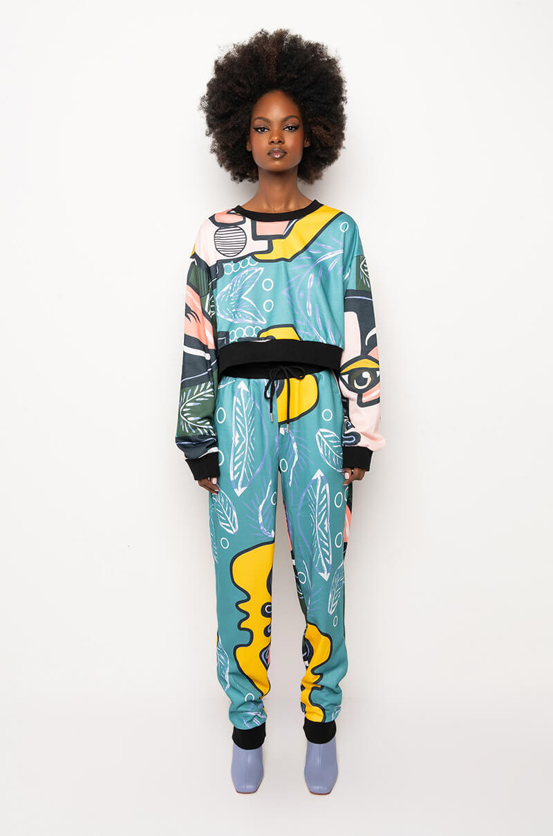 FACE TO FACE PRINTED JOGGERS
