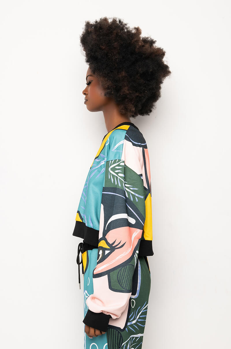 FACE TO FACE PRINTED SWEATER