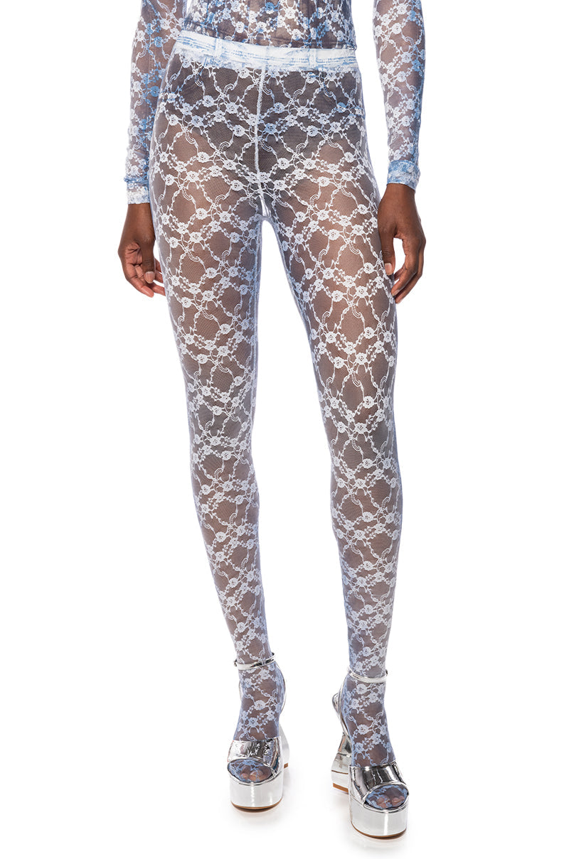 FADED DENIM MESH SET
