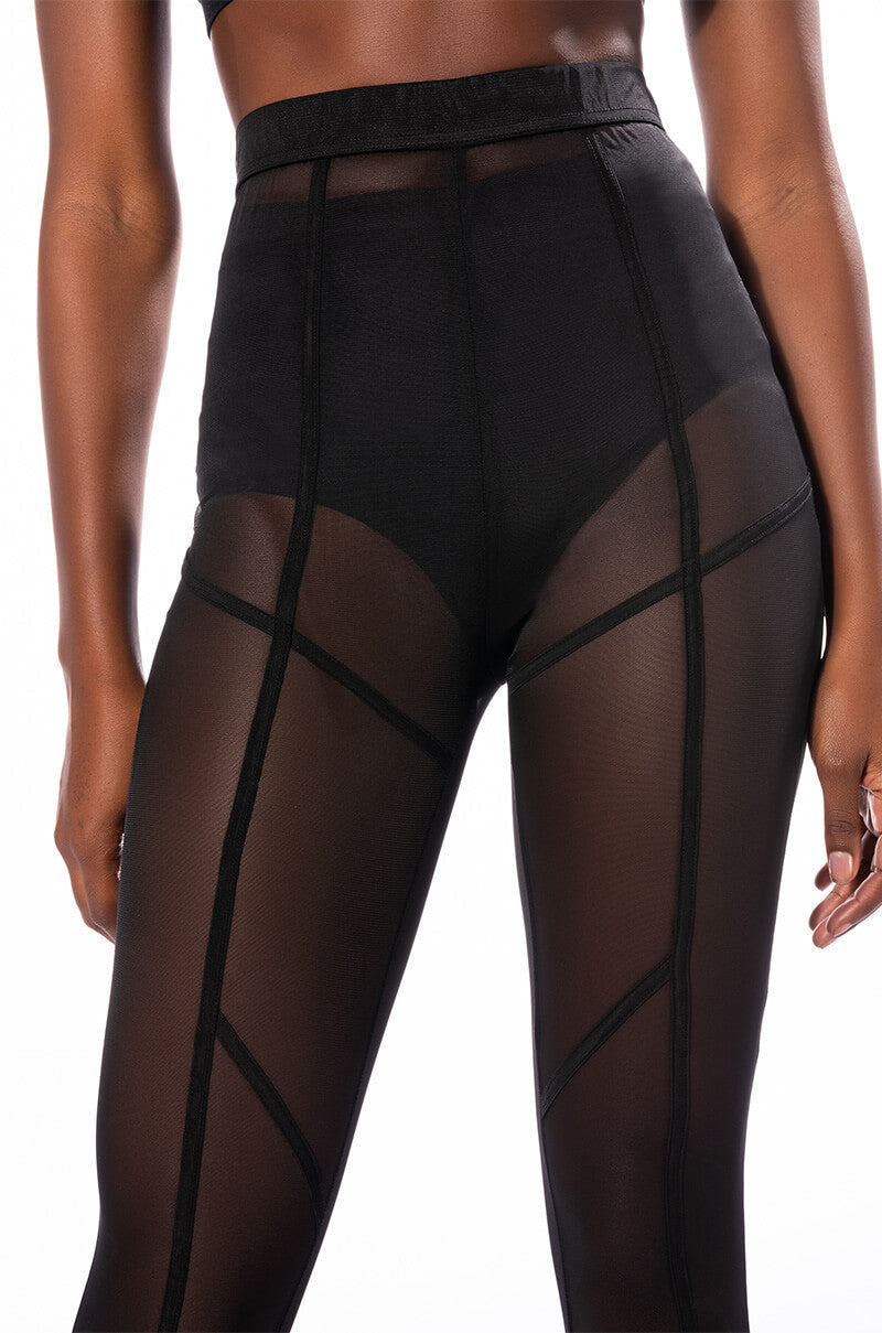 FAKE IT TIL YOU MAKE IT MESH LEGING