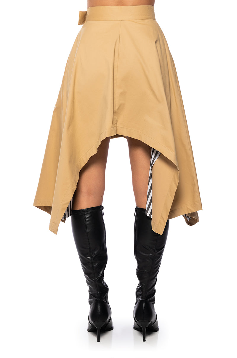FALL FORWARD TRUMPT MAXI SKIRT