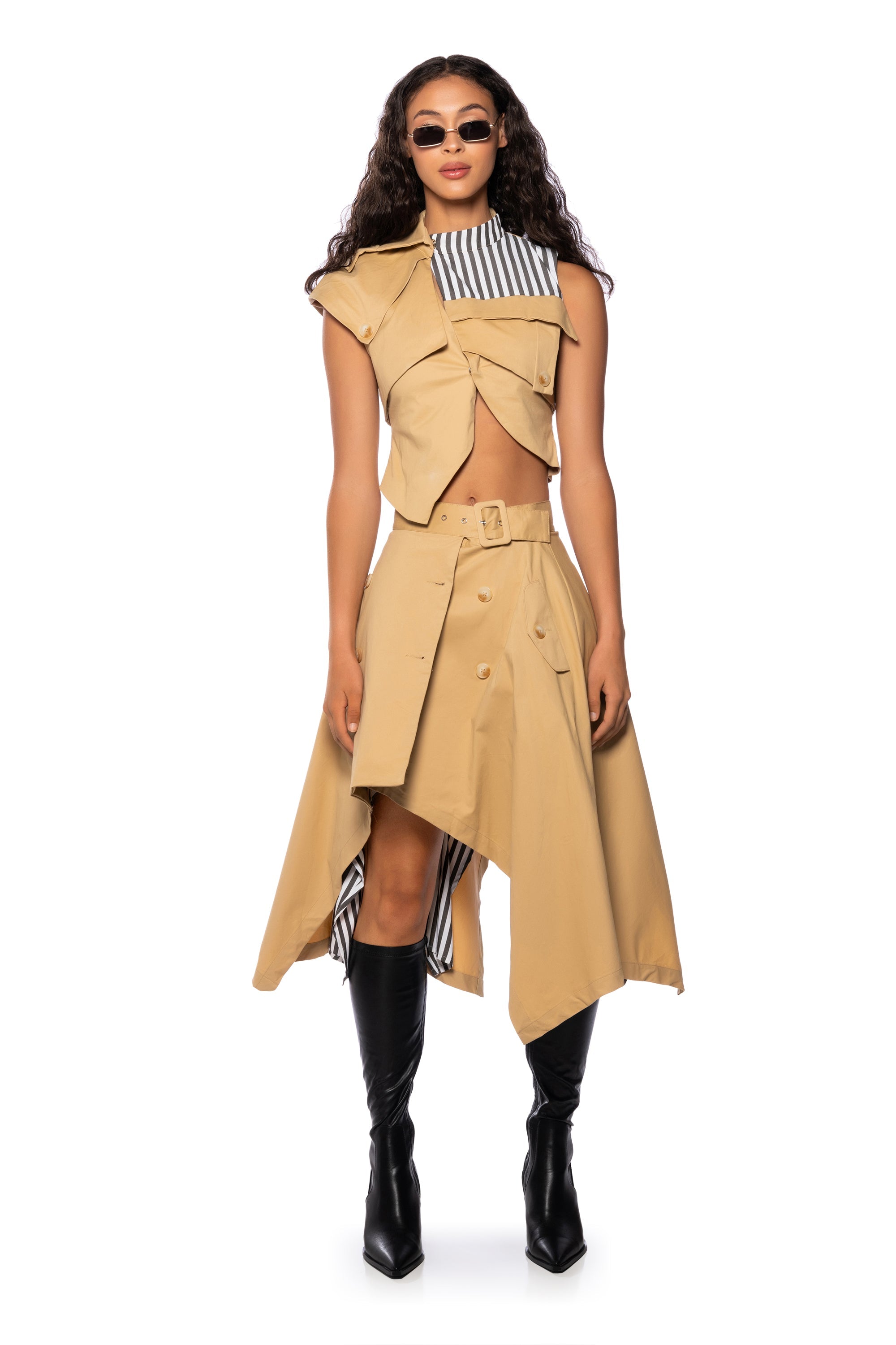 FALL FORWARD TRUMPT MAXI SKIRT