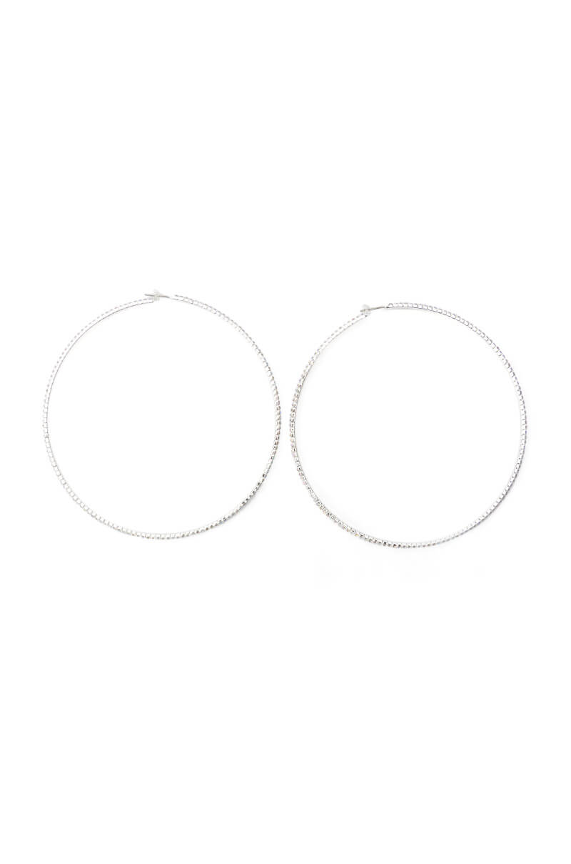 FINE LINE AB 80MM HOOP EARRINGS