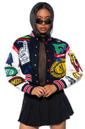 FIRST ROW COLLEGE DROPOUT PATCH BOMBER