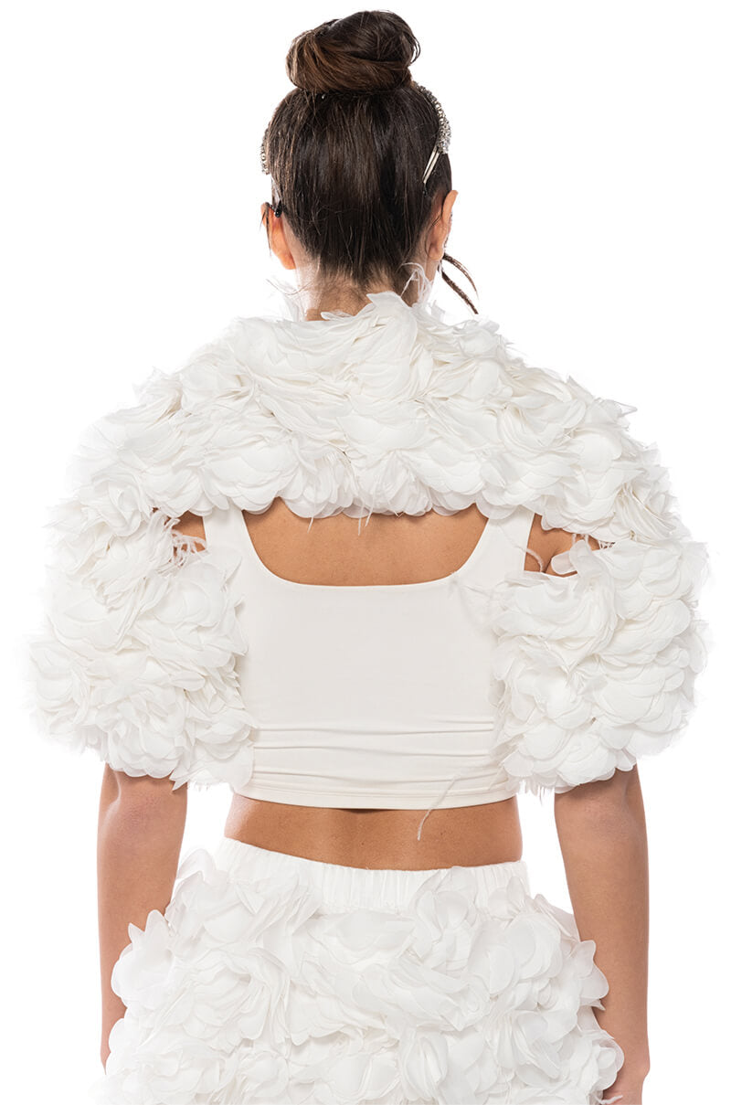 FLOWER HALF JACKET SHRUG