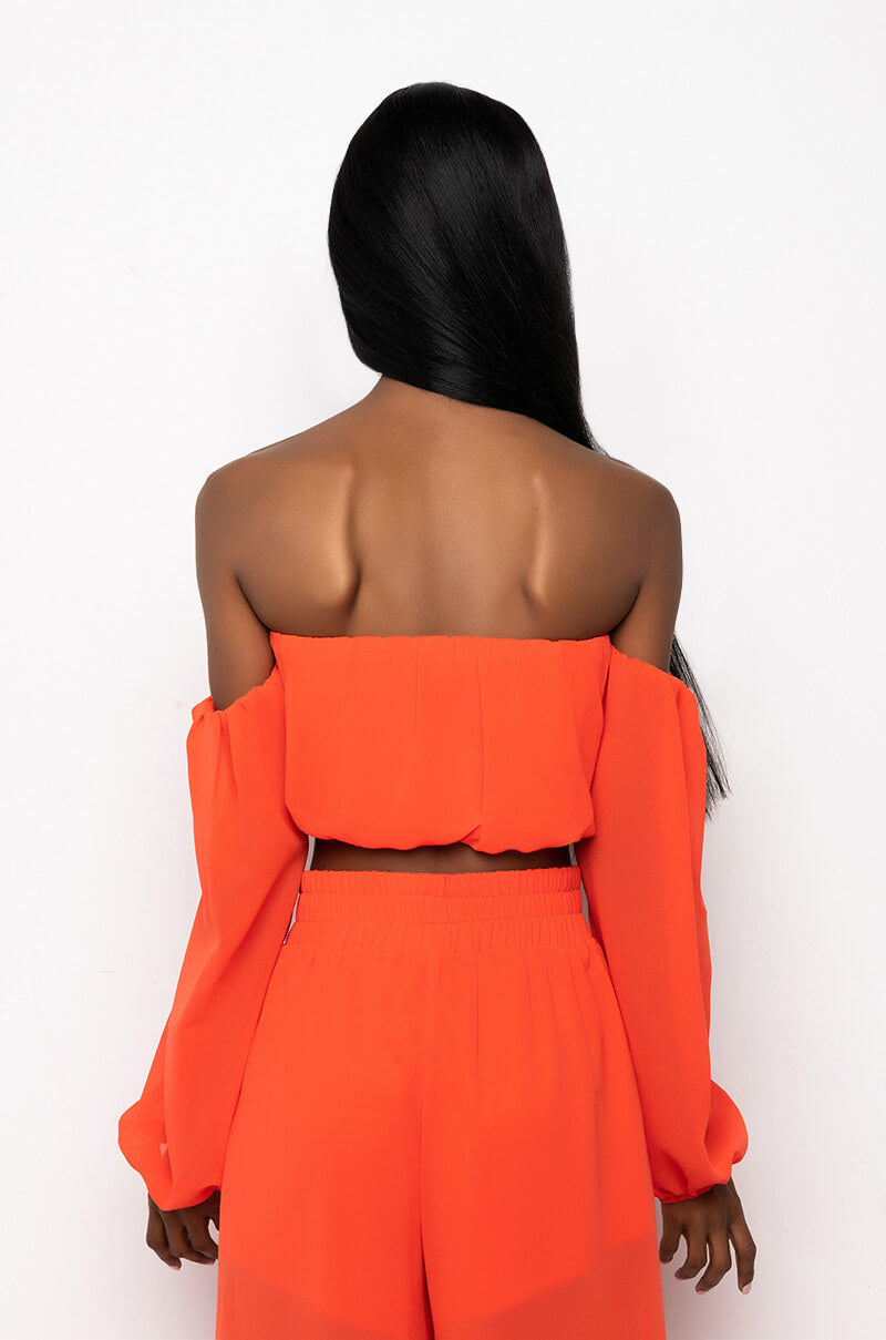 GET AFTER IT OFF THE SHOULDER CROP TOP
