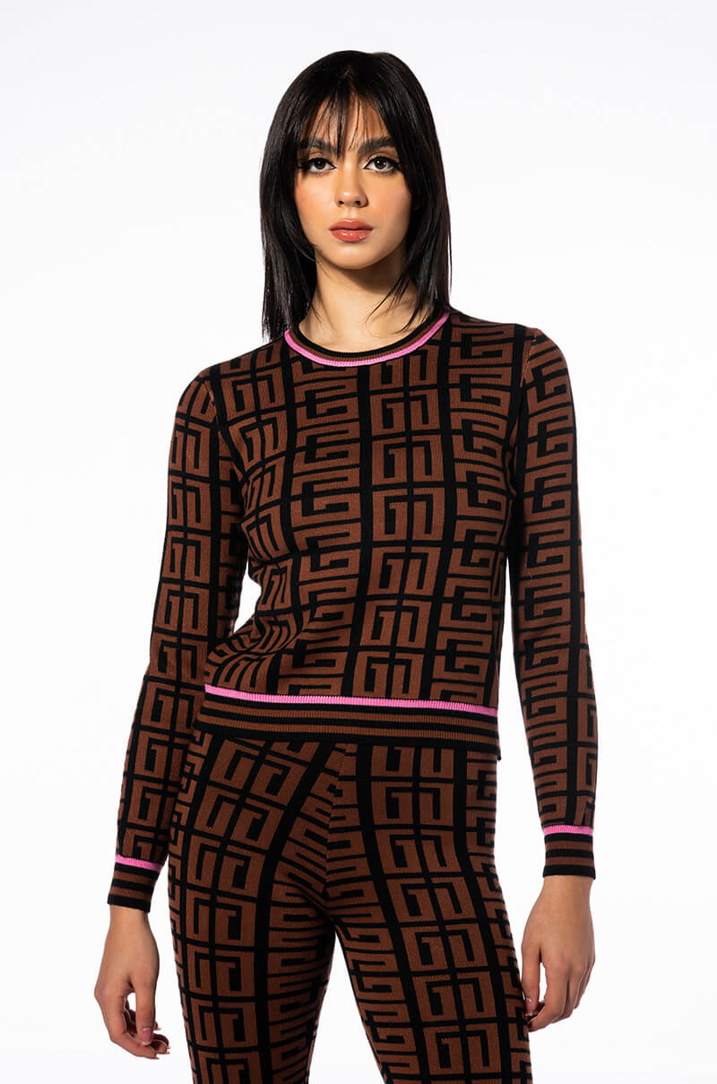 GET IN LINE CREW NECK SWEATER