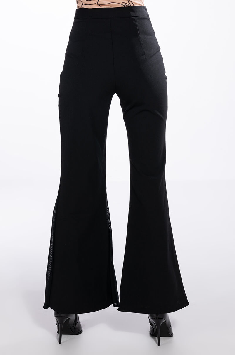 GET YOU GOING HIGH SLIT WIDE LEG TROUSERS