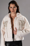 GIGI TEDDY SHACKET WITH RHINESTONES