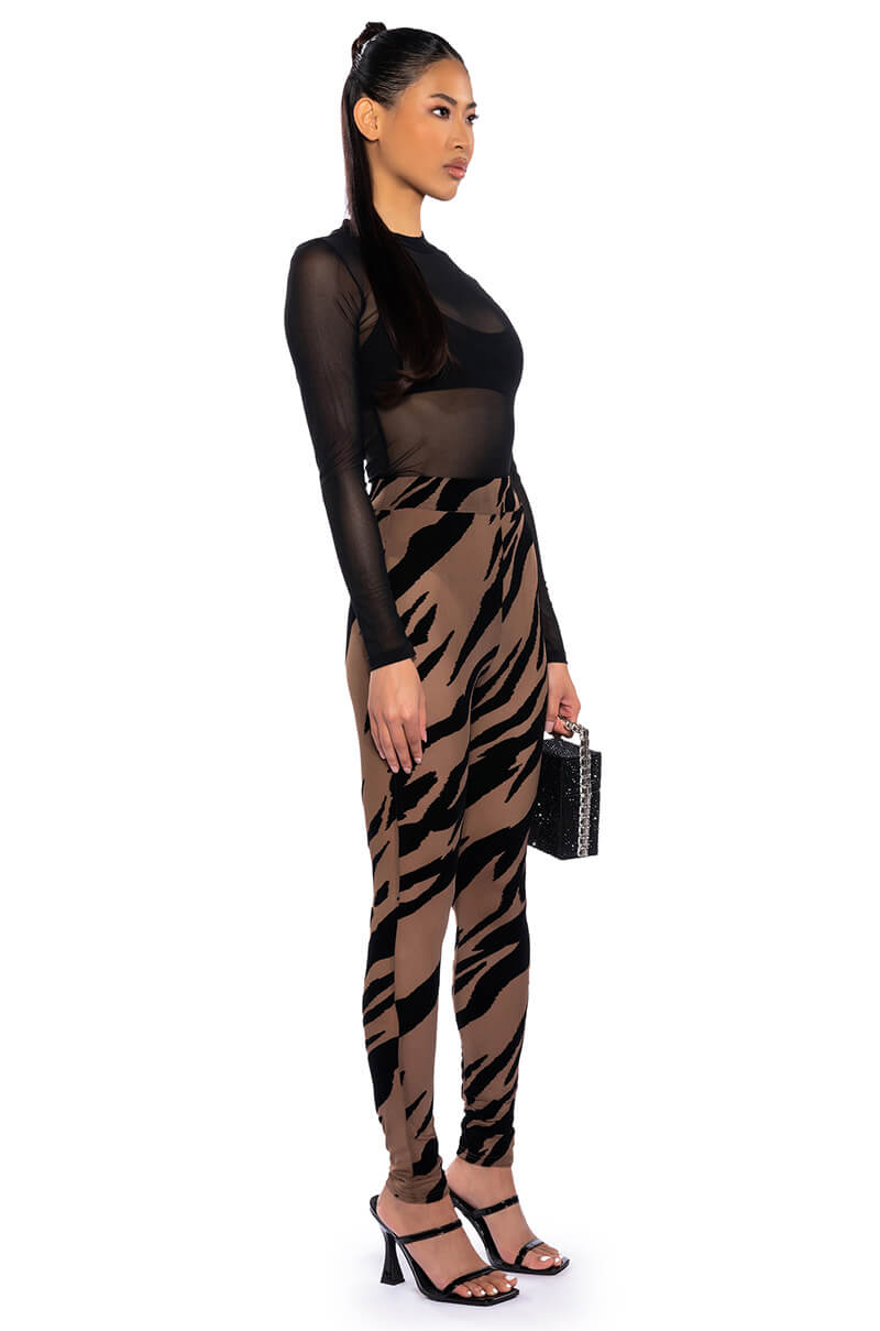KAMI ANIMAL PRINT SLEEVELESS BODYSUIT