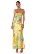 GOING UP SATIN MAXI DRESS