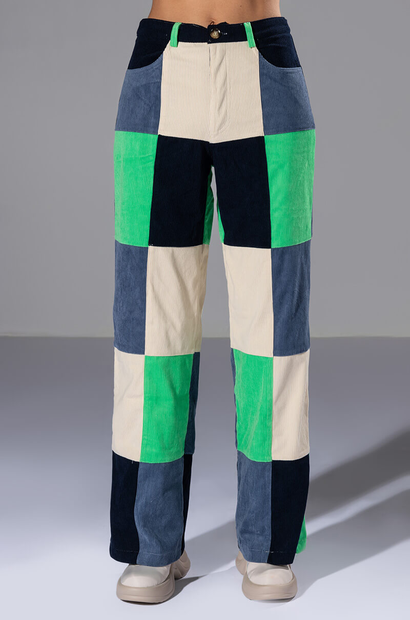 HALLIE COLOR BLOCKED WIDE LEG PANT
