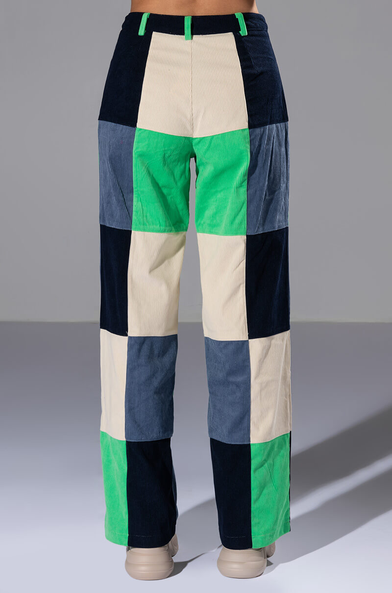 HALLIE COLOR BLOCKED WIDE LEG PANT