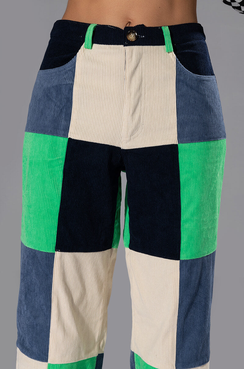 HALLIE COLOR BLOCKED WIDE LEG PANT