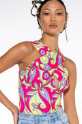 HAPPY DAZE CROSS OVER HALTER BODYSUIT