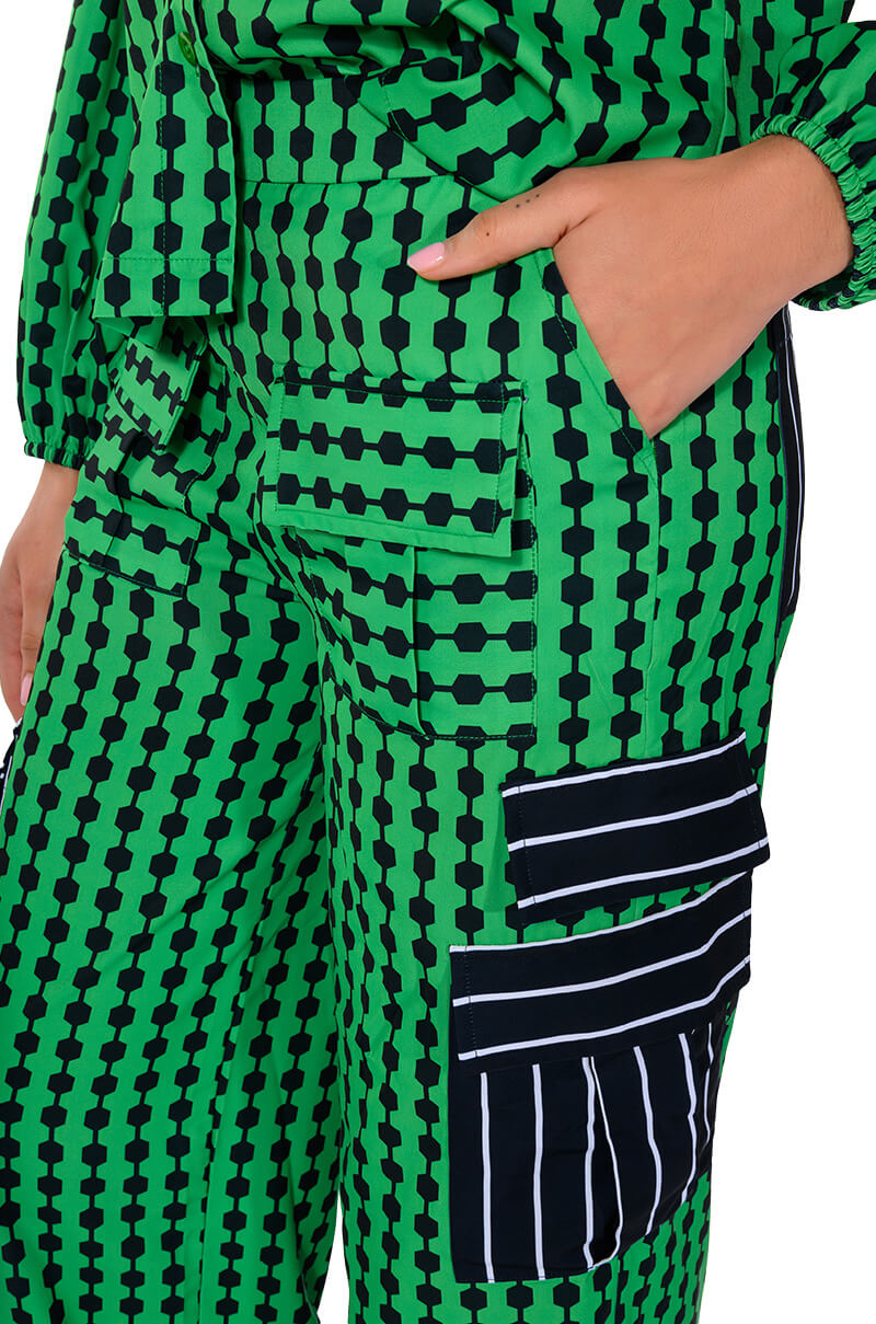 HATTIE CONTRAST PULL ON PANTS