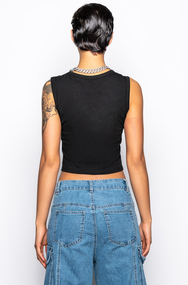 HAVE A NICE DAY EMBELLISHED GRAPHIC TANK TOP