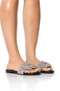 JEFFER BLACK BRAIDED FLAT IN BLACK