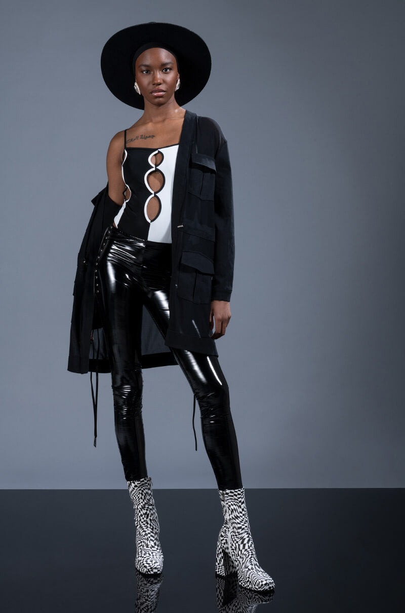 HEY NOW MESH BLAZER DUSTER