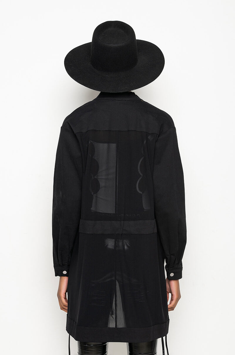 HEY NOW MESH BLAZER DUSTER