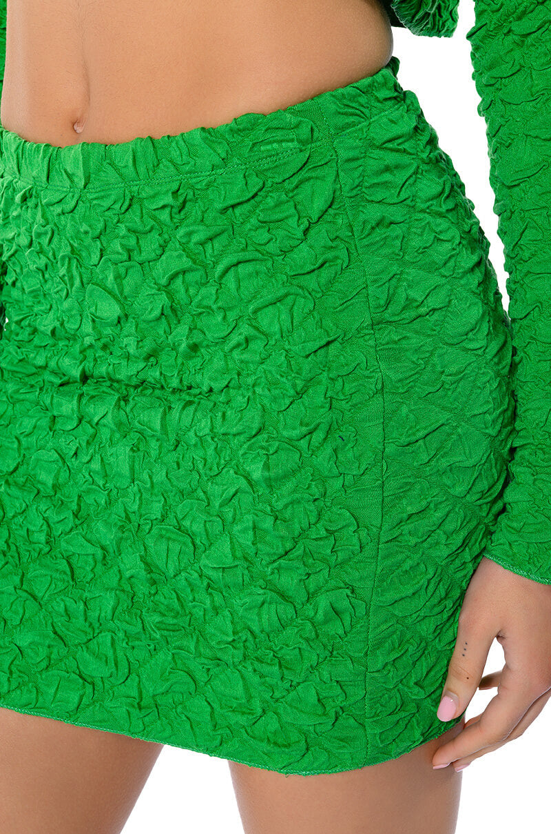 HIGHLIGHT OF YOUR DAY TEXTURED MINI SKIRT
