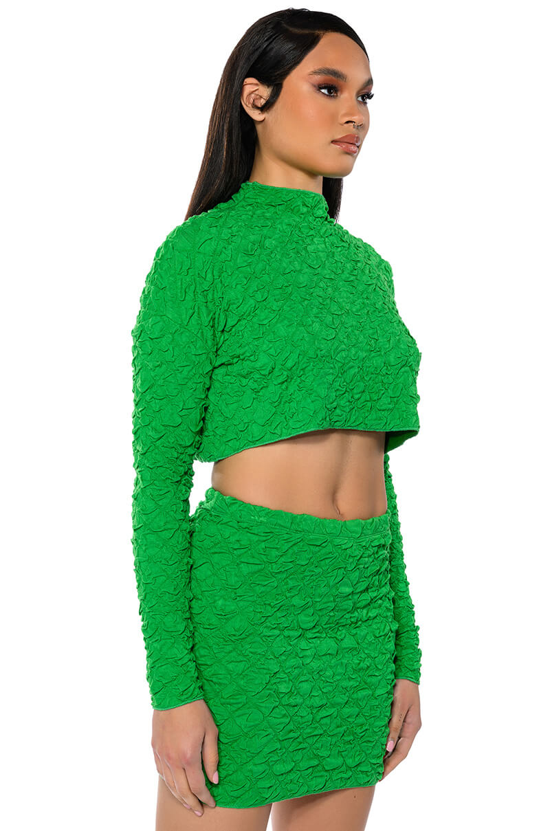 HIGHLIGHT OF YOUR DAY TEXTURED TOP
