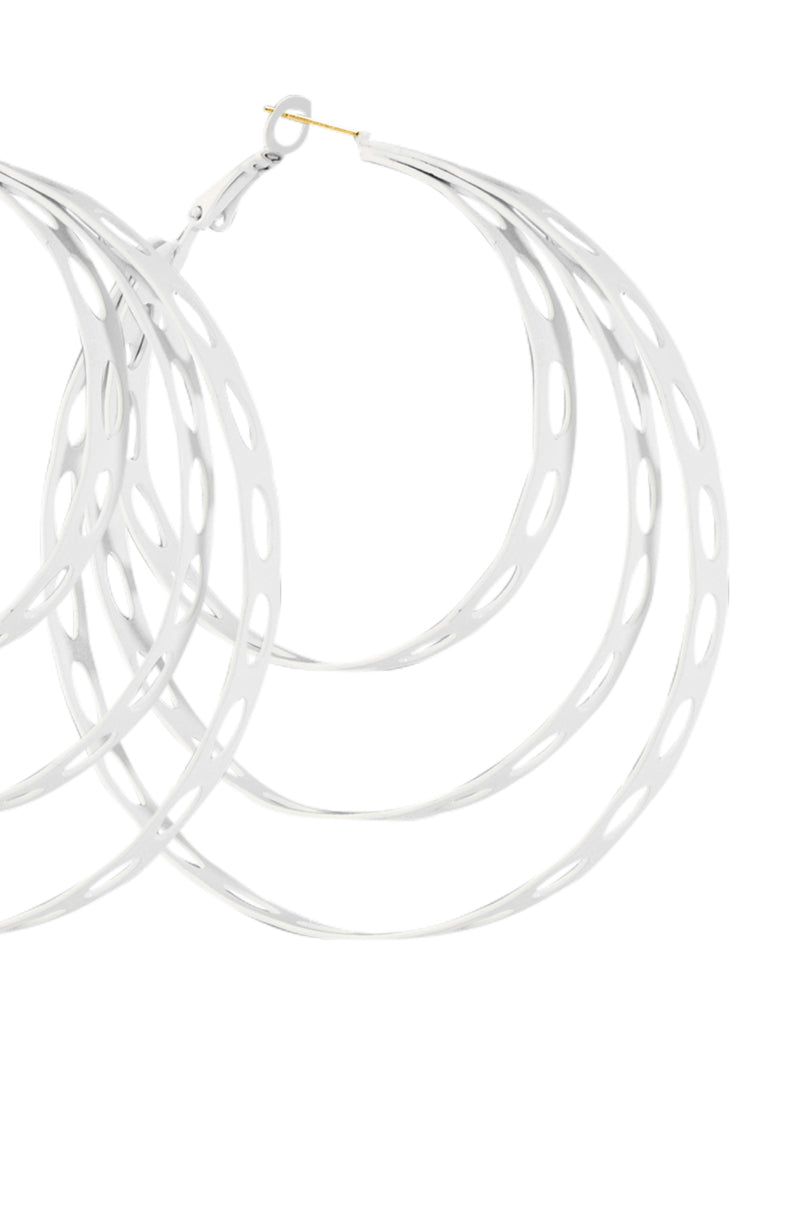 HOLY HOOP EARRING IN WHITE