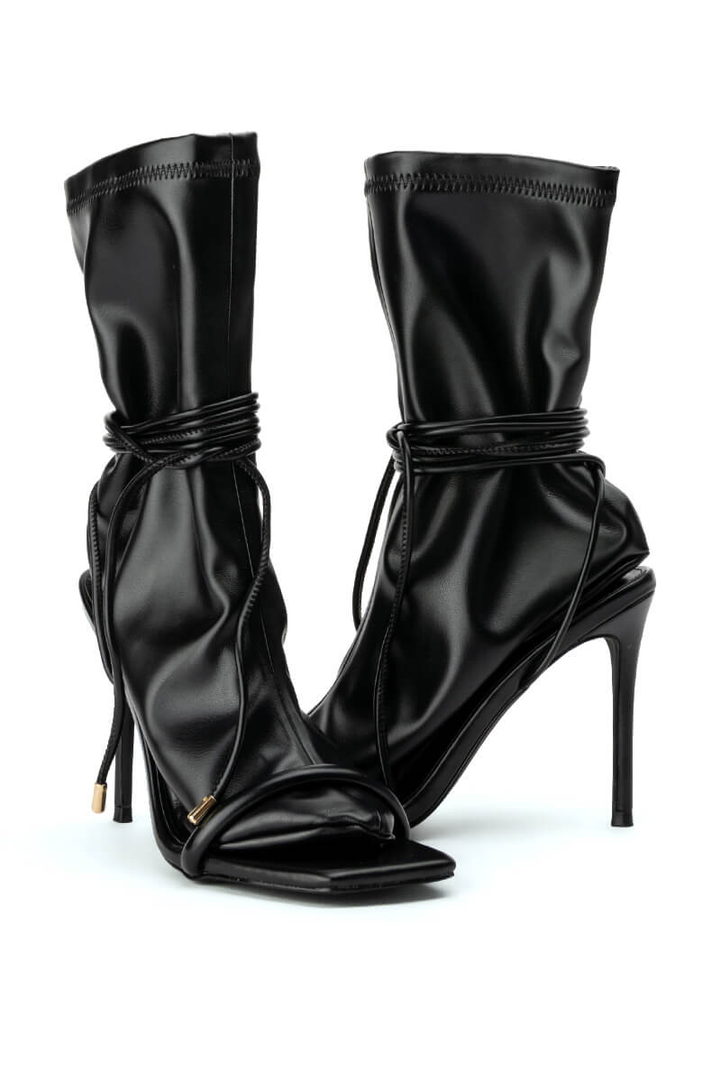 HUGO STILETTO SOCK BOOTIE IN BLACK
