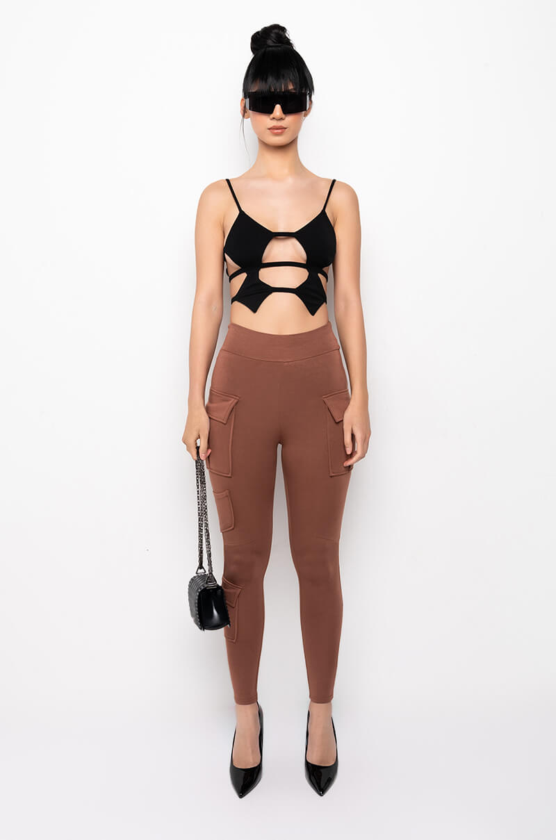 HOTTIE CUTOUT CROP TANK