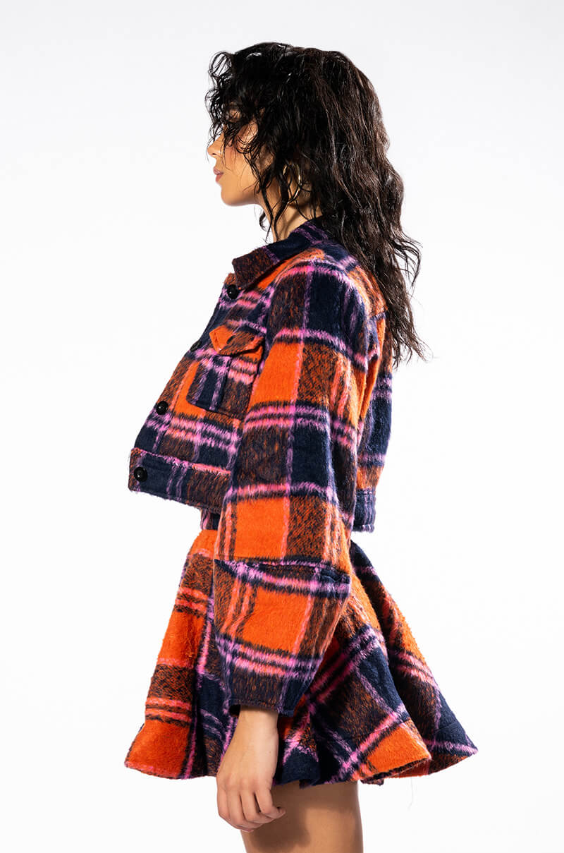 HOW DEEP IS YOUR LOVE FUZZY CROP SHACKET