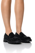 HUTCH EMBELLISHED LOAFER IN BLACK