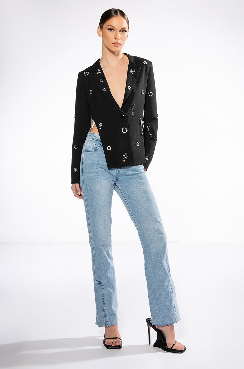 I PUT A SPELL ON YOU OPEN BACK CHARM BLAZER