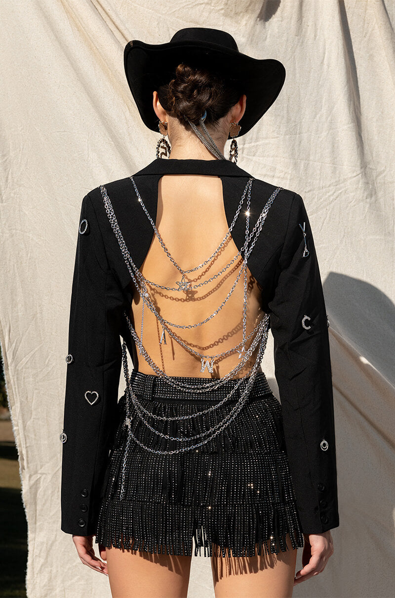 I PUT A SPELL ON YOU OPEN BACK CHARM BLAZER