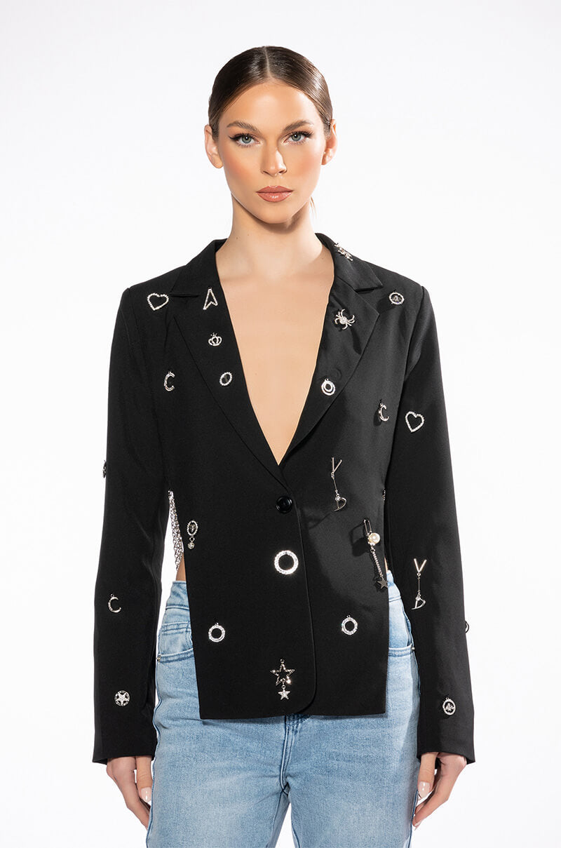I PUT A SPELL ON YOU OPEN BACK CHARM BLAZER