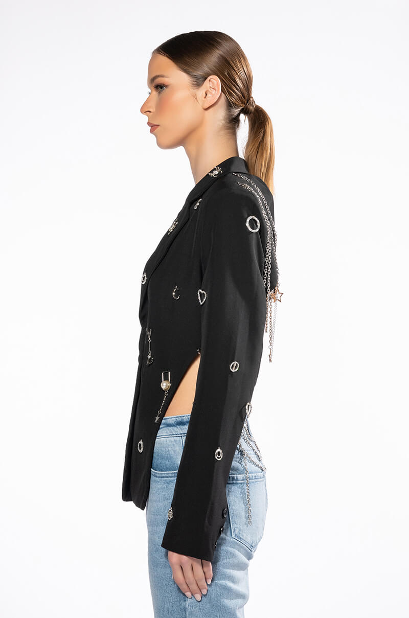I PUT A SPELL ON YOU OPEN BACK CHARM BLAZER
