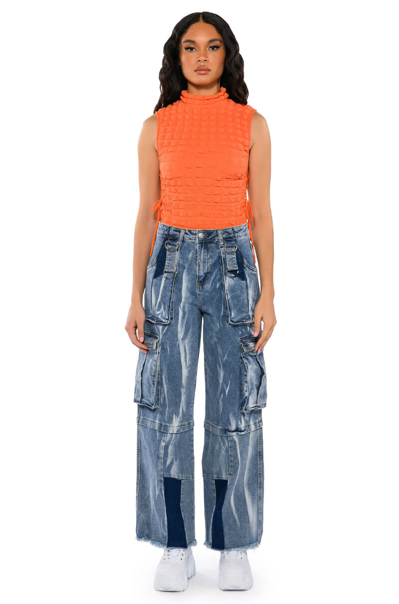 IN MY THOUGHTS ULTRA BAGGY CARGO JEANS