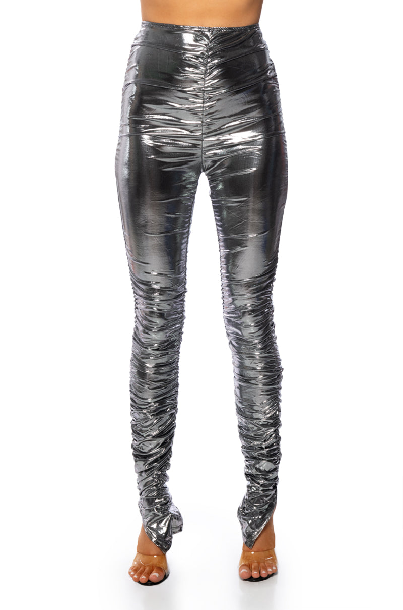 IN THE COSMOS METALLIC RUCHED LEGGING