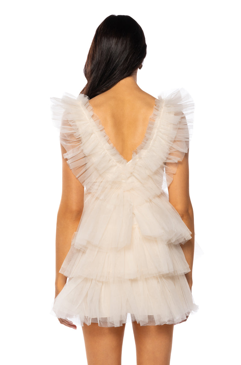 IN THE GARDEN TULLE MINI DRESS