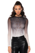 INDECISIVE OMBRE MESH BODYSUIT