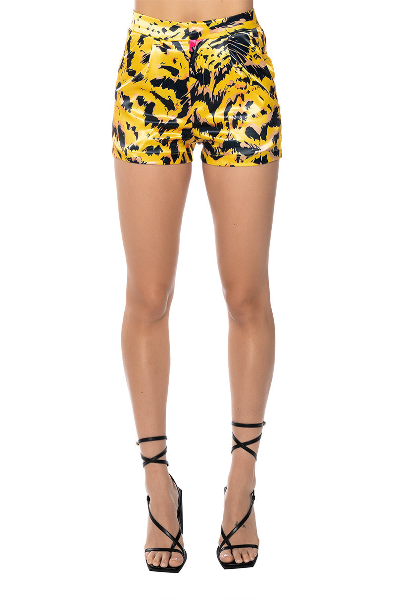 INTO THE WILD PRINTED SATIN SHORT