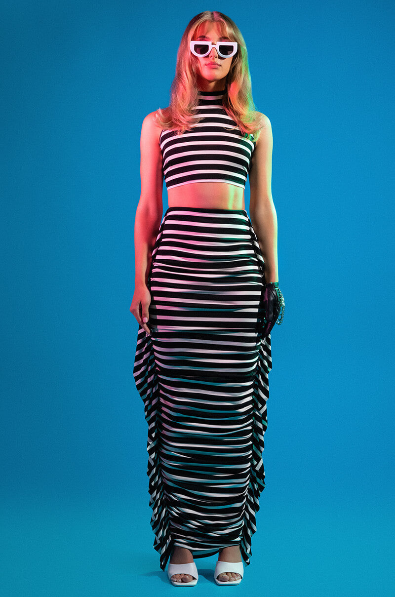 IRIS CINCHED MIDI SKIRT