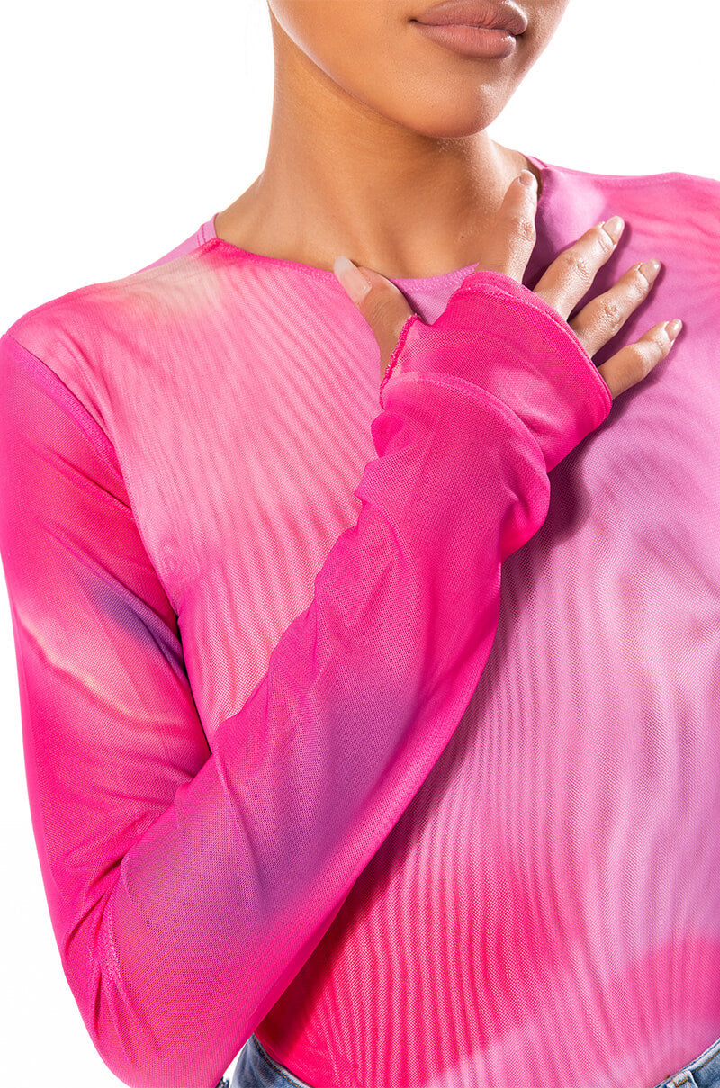 IRIS LONG SLEEVE MESH BODYSUIT